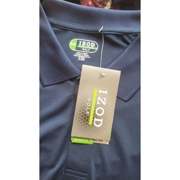 NWT Men's Izod Blue Collared Polo in an XL - Picture 3 of 5